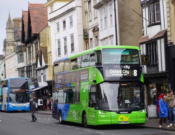 Oxford Wright Streetdeck Electroliner 734 & Stagecoach Scania N230UD 15758